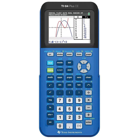 Texas Instruments TI-84 Plus CE Blue Graphing Calculator (Refurbished)